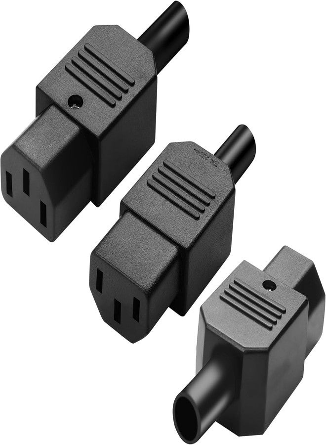 ام كي موصل MX IEC C13 ثلاثي الأطراف أنثى تيار متردد، مقبس طاقة 10 أمبير 250 فولت لأجهزة الكمبيوتر SMPS وUPS والشاشات والطابعات وأسلاك الطاقة - آمن ومتين (عبوة من 20 قطعة) - Image 4